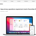 App privacy questions requirement starts December 8